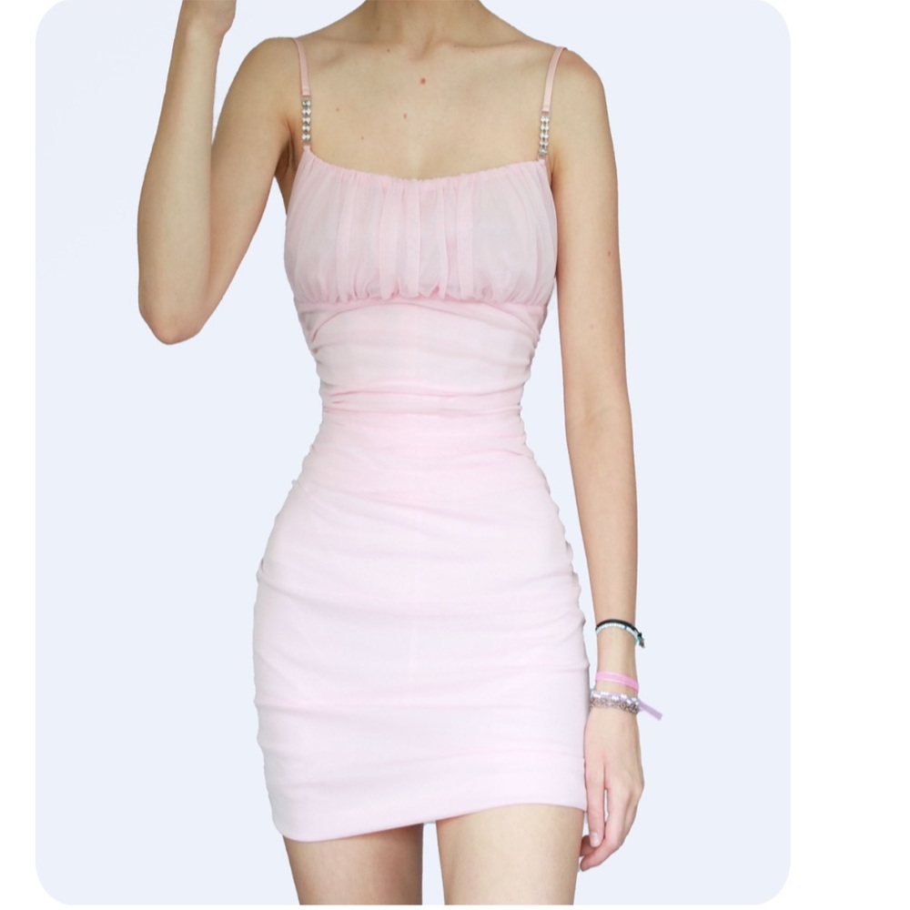 Morgan De Toi Y2K Ruched Bodycon Club Dress
